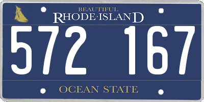 RI license plate 572167