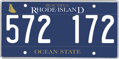RI license plate 572172