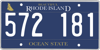 RI license plate 572181