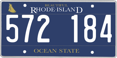 RI license plate 572184