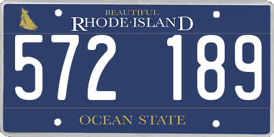 RI license plate 572189