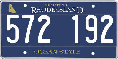 RI license plate 572192