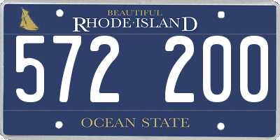 RI license plate 572200