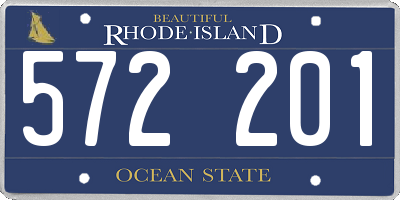 RI license plate 572201