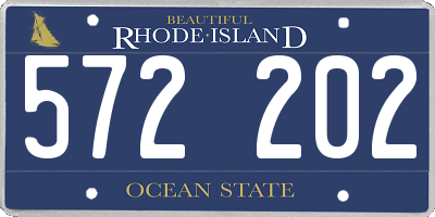 RI license plate 572202