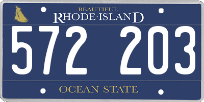 RI license plate 572203