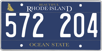 RI license plate 572204