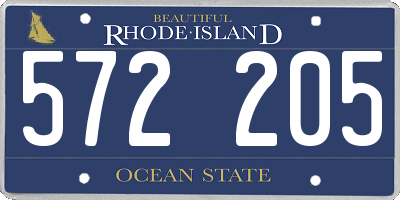 RI license plate 572205