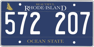 RI license plate 572207