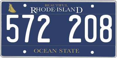 RI license plate 572208