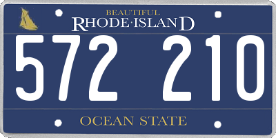 RI license plate 572210