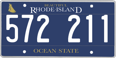 RI license plate 572211