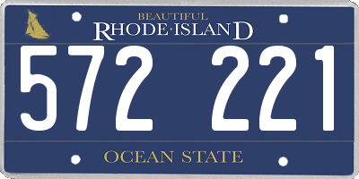 RI license plate 572221