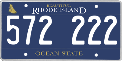 RI license plate 572222