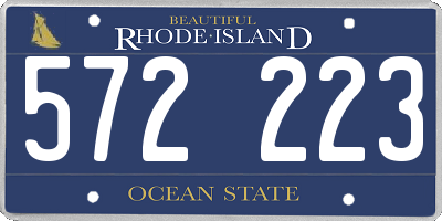 RI license plate 572223