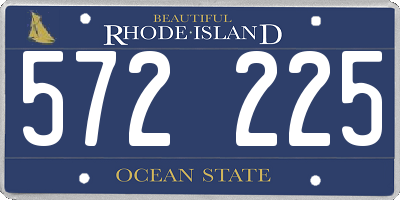 RI license plate 572225