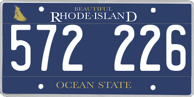 RI license plate 572226
