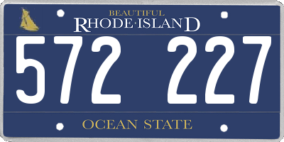 RI license plate 572227