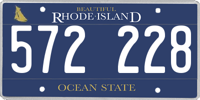 RI license plate 572228