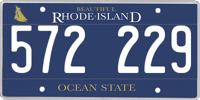 RI license plate 572229