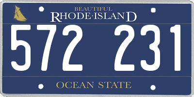 RI license plate 572231