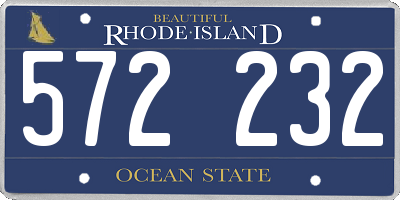 RI license plate 572232