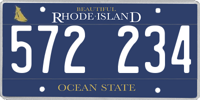 RI license plate 572234