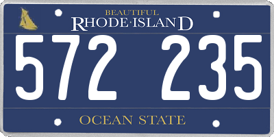 RI license plate 572235