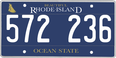 RI license plate 572236