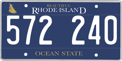 RI license plate 572240