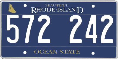 RI license plate 572242