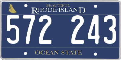 RI license plate 572243