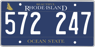 RI license plate 572247