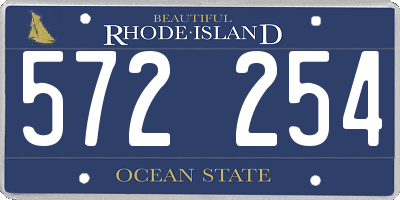 RI license plate 572254