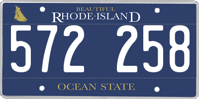 RI license plate 572258