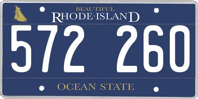 RI license plate 572260