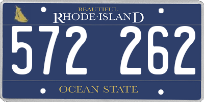 RI license plate 572262