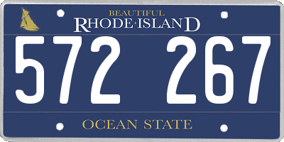 RI license plate 572267
