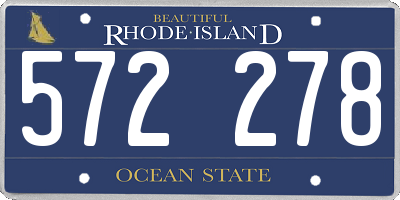 RI license plate 572278