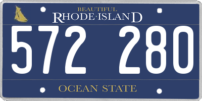 RI license plate 572280