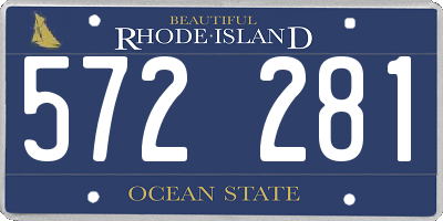 RI license plate 572281