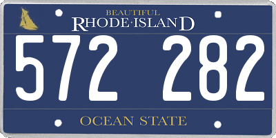 RI license plate 572282