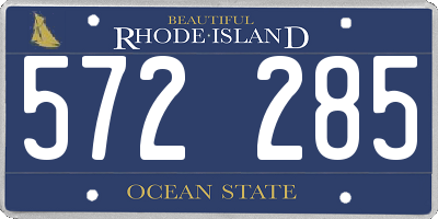 RI license plate 572285