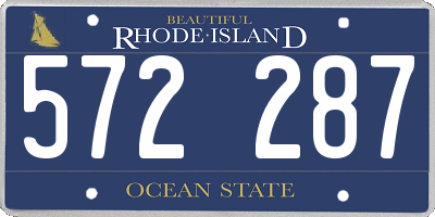 RI license plate 572287