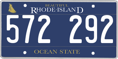 RI license plate 572292