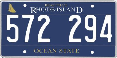 RI license plate 572294
