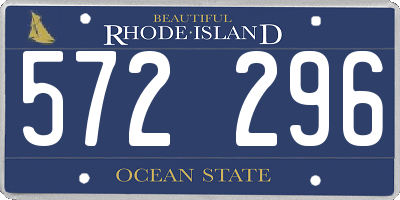 RI license plate 572296