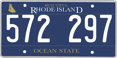 RI license plate 572297