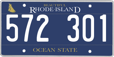 RI license plate 572301