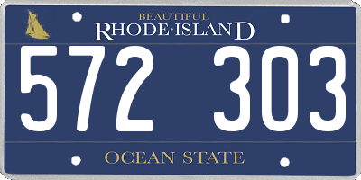 RI license plate 572303